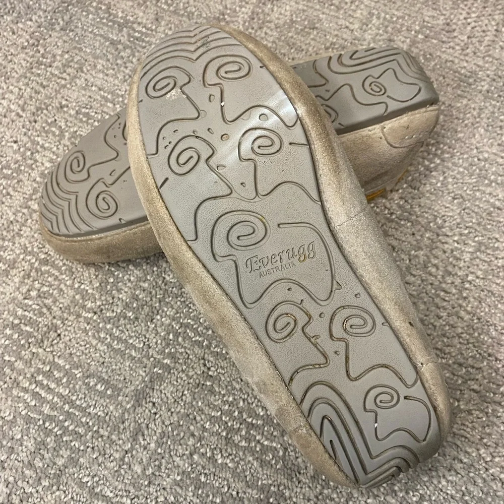 USED Everugg Ugg Eversheepskins Slippers, Light Grey, womens size 8 - Picture 3 of 7